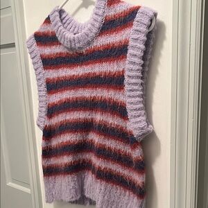 Cozy Striped Women's Sweater Vest